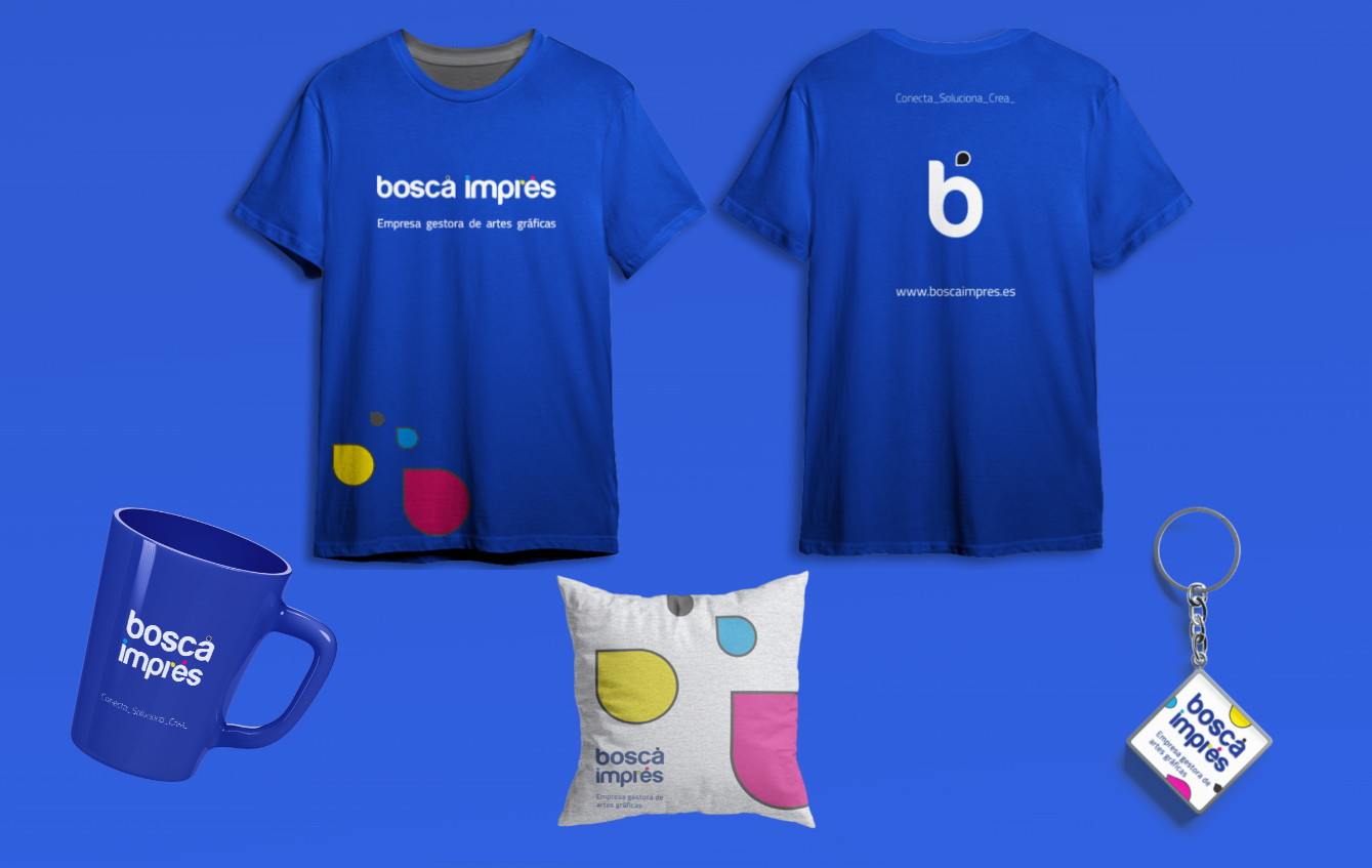 Mosaico con fotos de ropa y merchandising textil personalizado